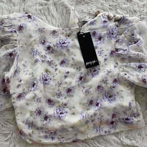 nasty gal pearl embellished open back top